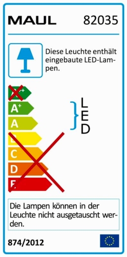 LED-Tischleuchte MAULatlantic - weiß, Klemmfuß
