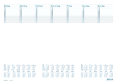 Notiz-Schreibunterlage „Office - Blanko mit Kalendarium“ - 60 x 42 cm, 30 Blatt
