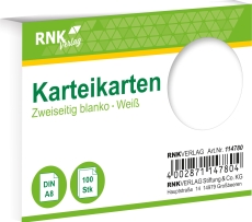 Karteikarten - DIN A8, blanko, weiß, 100 Karten