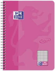 Collegeblock Touch - B5, kariert, 80 Blatt, 90 g/qm, rosa