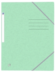 Eckspannmappe TOP FILE+ - A4, 390 g/qm, Karton, Gummizug, pastellgrün