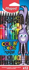 Farbstiftetui ColorPeps Black Monster - 12 Farben sortiert