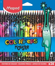Farbstiftetui ColorPeps Black Monster - 24 Farben sortiert