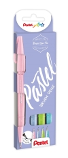 Kalligrafiestift Sign Pen Brush - Pinselspitze, 4er Pastell-Set sortiert