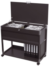 Hängemappenwagen SYSTEM FILE TROLLEY 100 MULTI TOP, grau