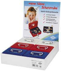 Kindergeldkassette - 12,5 x 6,3 x 9,5 cm, farbig sortiert