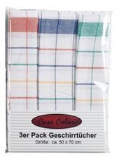 Geschirrtuch Karo - 50 x 70 cm, 3er Pack