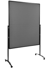 Moderationswand PREMIUM PLUS - 150x120 cm, klappbar, Filz, grau