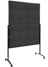 Moderationswand PREMIUM PLUS - 150x120 cm, klappbar, Filz, anthrazit