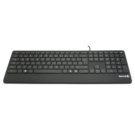 TERRA Keyboard 4000 Corded [DE] USB black Copilot QWERTZ, 105 Tasten, kabelgebunden, 1,80m