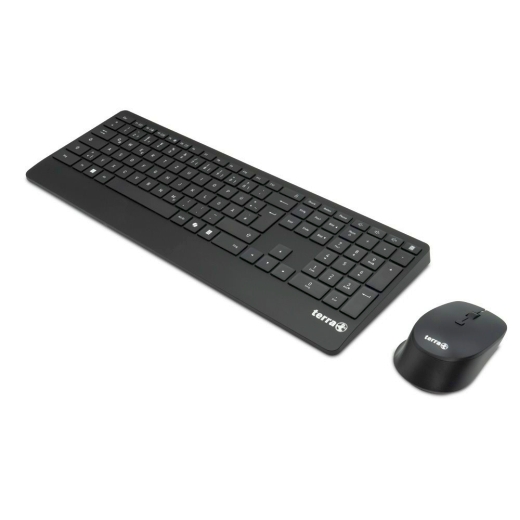 TERRA Desktop 4000 Wireless AES [DE] USB black Copilot Tastatur+Maus, QWERTZ, 105 Tasten,
