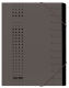 Ordnungsmappe chic - 12 Fächer, A4, Karton (RC), 450 g/qm, anthrazit