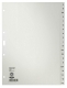 4300 Register - A - Z, Papier, A4, 30 cm hoch, 20 Blatt, grau