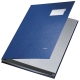 5701 Unterschriftsmappe - 10 Fächer, PP kaschiert, blau