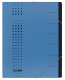 Ordnungsmappe chic - 7 Fächer, A4, Karton (RC), 450 g/qm, blau