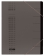 Ordnungsmappe chic - 7 Fächer, A4, Karton (RC), 450 g/qm, anthrazit