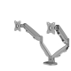 Eppa™ Series Doppel-Monitorarm - silber, 8 kg, Klemme oder Kabeldurchführung