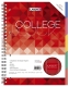 Collegeblock mit Register - A4+, kariert, 70 g/qm, 80 Blatt