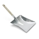 Kehrschaufel metall verzinkt mit Holzgriff