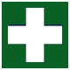Erste Hilfe, ISO 7010, Folie, 100x100 mm