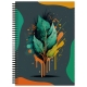 Spiral-Notizbuch Leaves, A4, 70g/m², 100 Blatt, 4 Lineaturen, sortiert