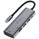 Multiport Adapter 5-in-1, USB C 2.0/3.0, silber