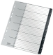 1218 Ordnerregister Recycle - 1-31, A4 extra breit, PP, 31 Blatt, schwarz