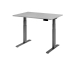 Schreibtisch C-Fuß elektrisch - 120 x 64-129 x 80 cm, höhenverstellbar, grau/silber, Montage