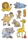 3334 Sticker DECOR Zootiere