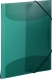 19509 Gummizugmappe - A4, PP transluzent, dunkelgrün
