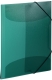 19521 Gummizugmappe - A3, PP transluzent, dunkelgrün