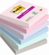 Haftnotiz Super Sticky Notes Soulful Collection - 76 x 76 mm, 6x 90 Blatt, sortiert