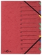 Ordnungsmappe EASY - 12 Fächer, A4, Pressspan, 265 g/qm, rot