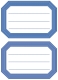 5714 Schuletiketten neutral blauer Rand 82x55 mm