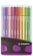 Premium-Filzstift - Pen 68 ColorParade - 20er Tischset in anthrazit/pink - mit 20 verschiedenen Farben