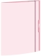 Zeichenmappe mild rosé - A4, 3 Klappen mit Gummizug, Karton