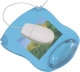 Mousepad mit Handgelenkauflage - blau-transparent