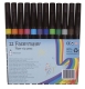 Faserschreiber, non-permanent, ca. 1-2 mm, Etui mit 12 Farben