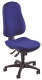 Bürodrehstuhl Support SY ohne Armlehnen - royalblau, Sicherheitsdoppelrollen für alle Böden