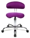 Drehhocker Sitness 40 mit Lehne - lila, Universalrollen