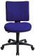 Bürodrehstuhl U50 ohne Armlehnen - blau, Sicherheitsdoppelrollen für alle Böden