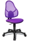 Drehstuhl Open Art Junior - lila, Sicherheitsdoppelrollen für alle Böden