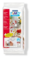 Modelliermasse FIMO® air basic - 1000g, weiß, metallisierte Folie