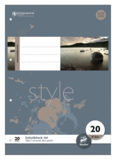 Schulblock LIN20 - A4, 50 Blatt, 70 g/qm, blanko