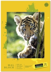 Malblock geleimt - A4, 100 Blatt, 70 g/qm, sortiert