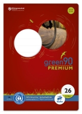 Heft - LIN26, A4, 32 Blatt, 90 g/qm, 5 mm kariert mit Rand