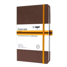 Notizbuch Linescape ca. A5 176 S. Hardcover liniert 80 g/m² braun