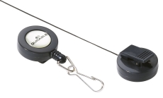 Ausweishalter Jojo mit Karabinerhaken - Aufrollmechanik, ca. 80 cm, anthrazit