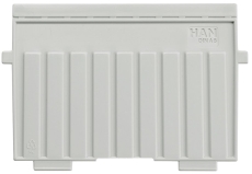 Stützplatte A6 quer, für Karteitröge und -kästen, lichtgrau