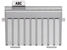 Stützplatte A7 quer, für Karteitröge und -kästen, lichtgrau